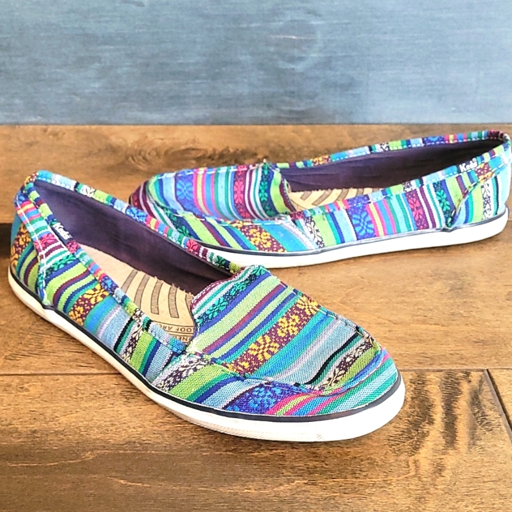 Womens Keds Surfer Baja Striped Slip-On Sneaker Size 8.5